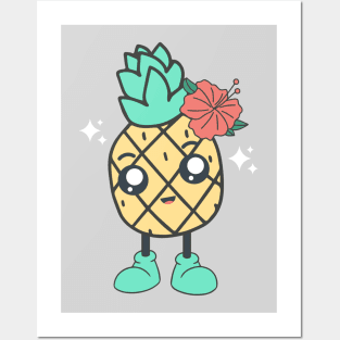 Lady cute Pineapple Posters and Art